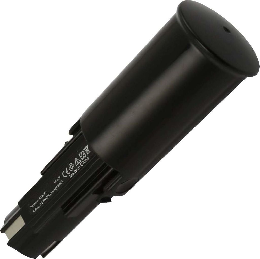 Avizar, Ni-MH-Akku Panasonic EY9025B EY6225CQ 3,6V 2000mAh, Schwarz