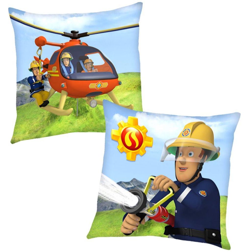 Helikopter | Kinder Deko-Kissen 40 x 40 cm | Feuerwehrmann Produktbild 