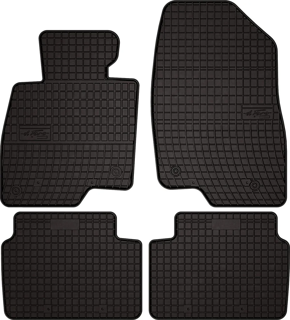 Set Tappeti Gomma Mazda 3 BM 2013-2018 - 4pz Neri con Bottoni