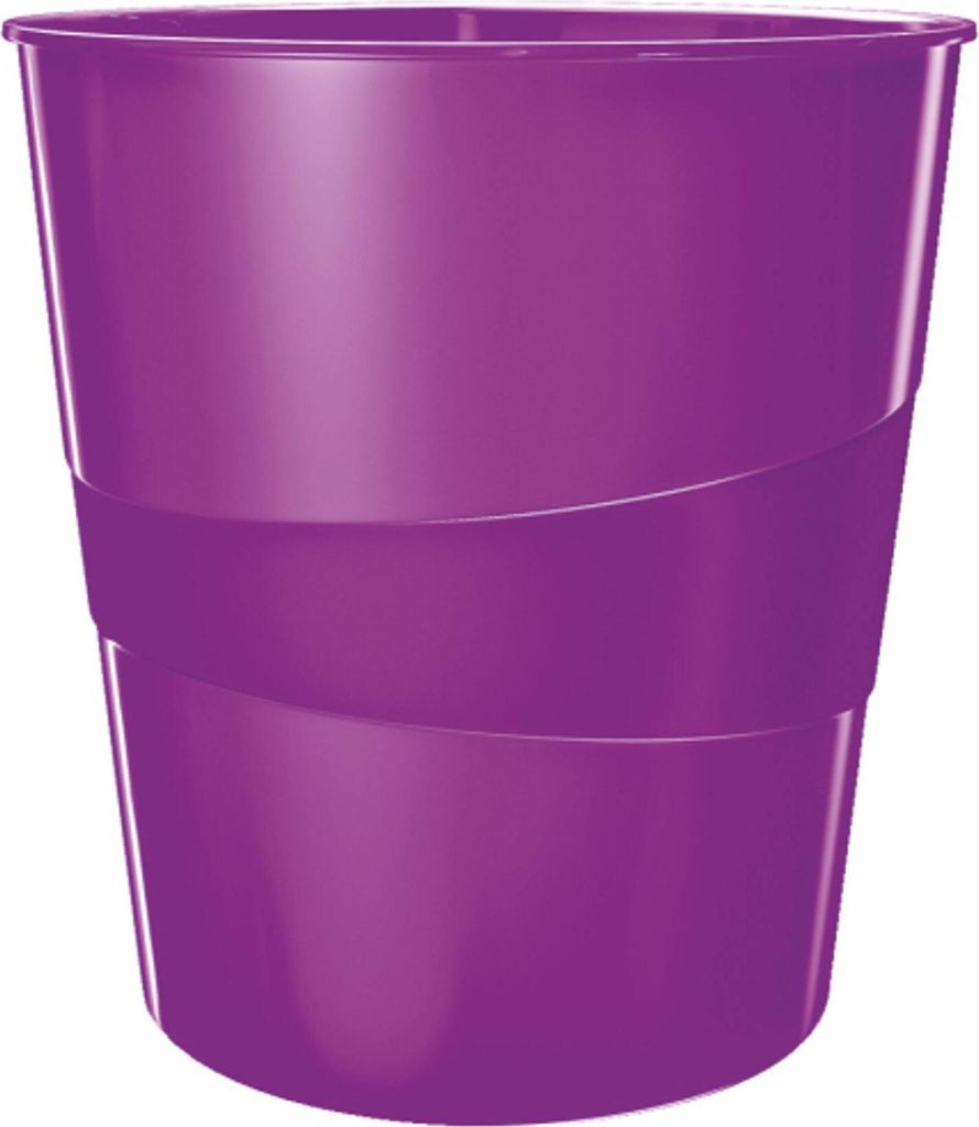 LEITZ Papierkorb WOW aus Kunststoff 15 Liter violett