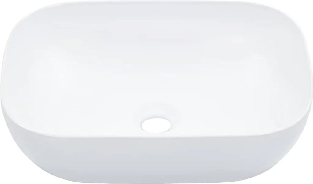 vidaXL Lavabo 45,5 x 32 x 13 cm in ceramica bianca