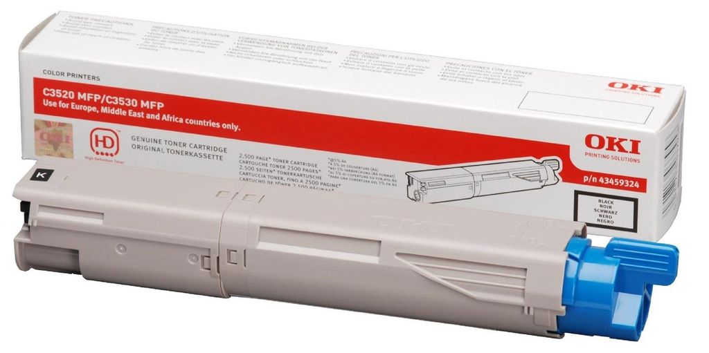 43459324 OKI High Capacity Black Toner Cartridge for C3520/C3530 MFPs Original Schwarz