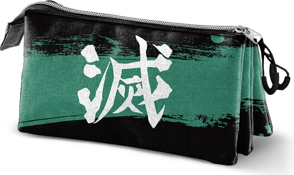 Karactermania Demon Slayer Sutoriku Triple Mäppchen Grün,Schwarz Mann Grün,Schwarz One Size