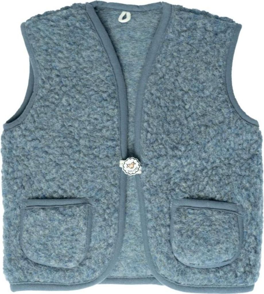 Merino Wollweste für Kinder - PINOCCHIO - Farbe: Blau | Größe: 98
