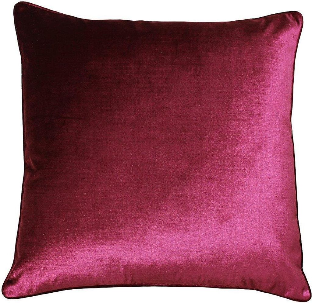 Riva Paoletti Luxe Samt Zierkissenbezug RV1282 (55 x 55cm) (Cranberry)