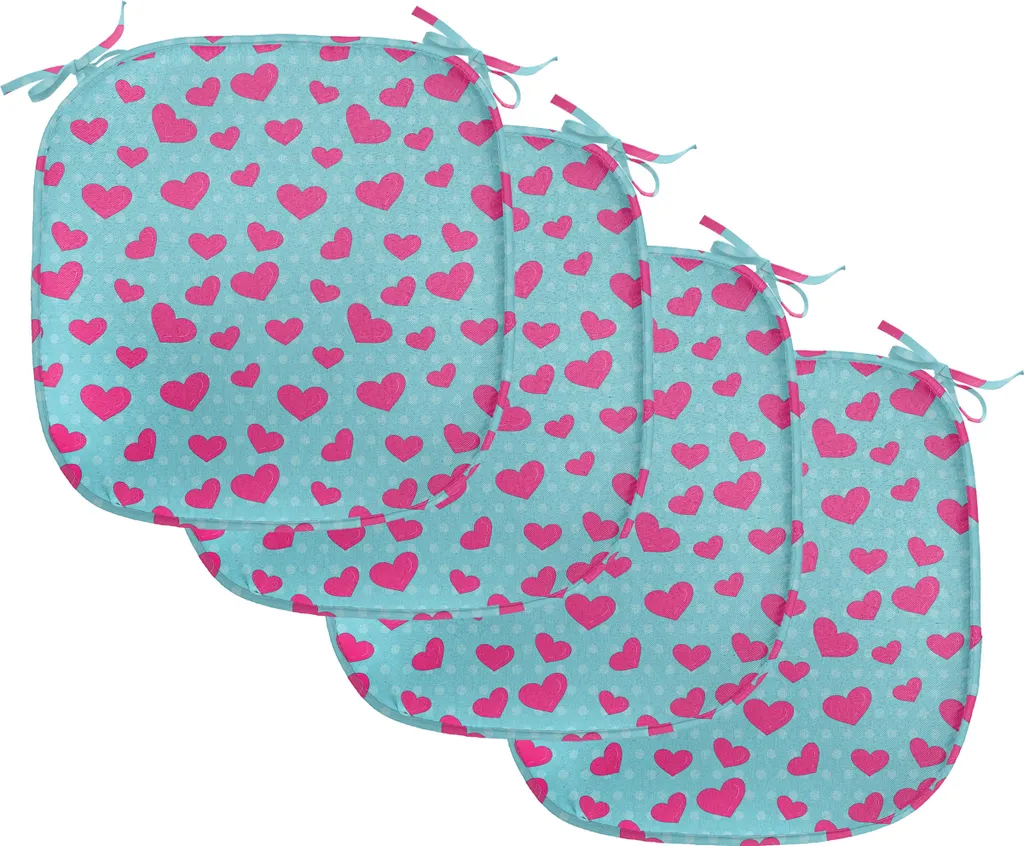 Cuscini Sedie Design Pop Art ABAKUHAUS 40x40 Impermeabile Rosa/Turchese