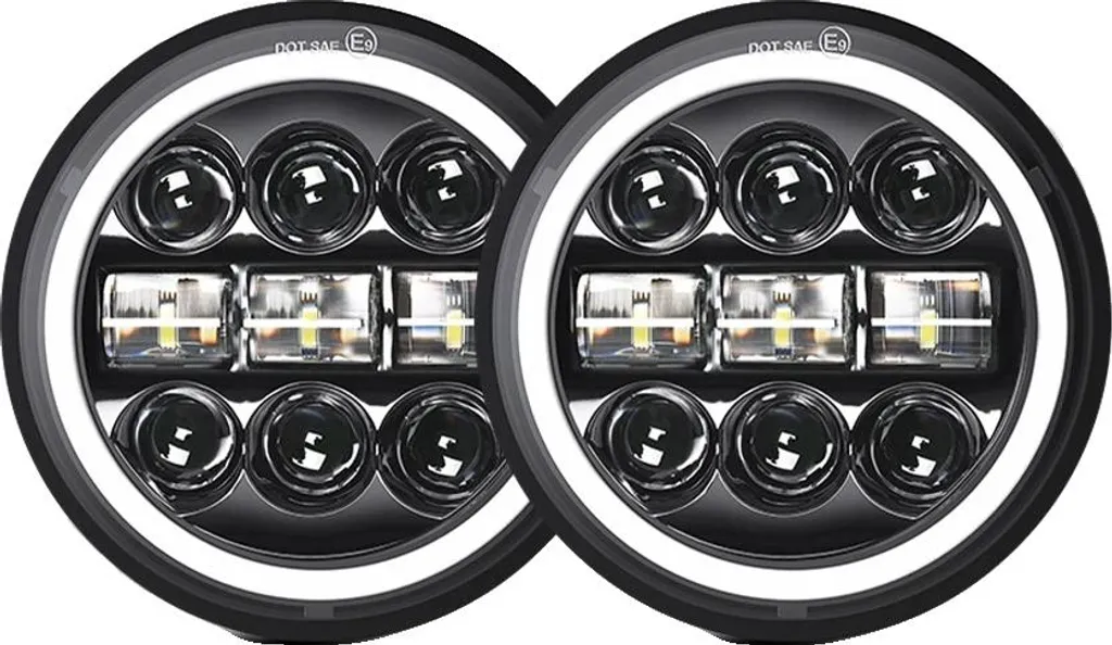 Projecteur Extérieur LED Puissant et Étanche E9 pour Jardin et Cour - 2pcs