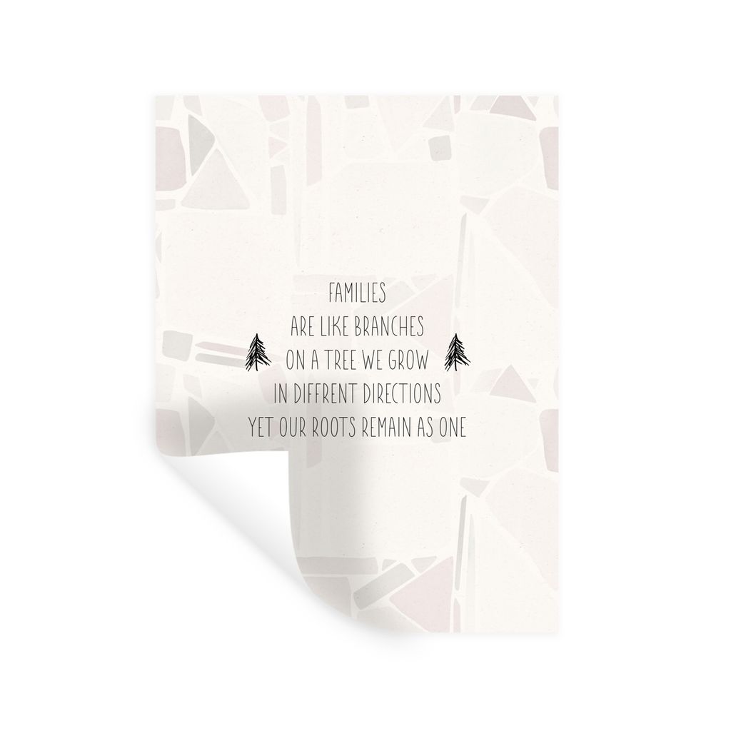MuchoWow Wandtattoo Wandsticker Wandaufkleber Zitate - Sprichwörter - Familien sind wie Äste an einem Baum - Familie 30x40 cm Selbstklebend und...