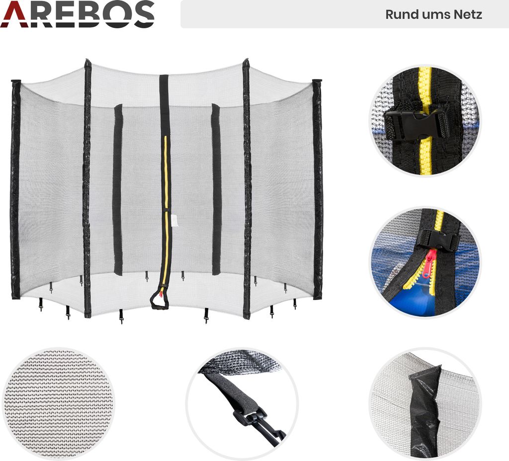 AREBOS Trampolin Randabdeckung und Netz, Ersatznetz, Produktbild 5