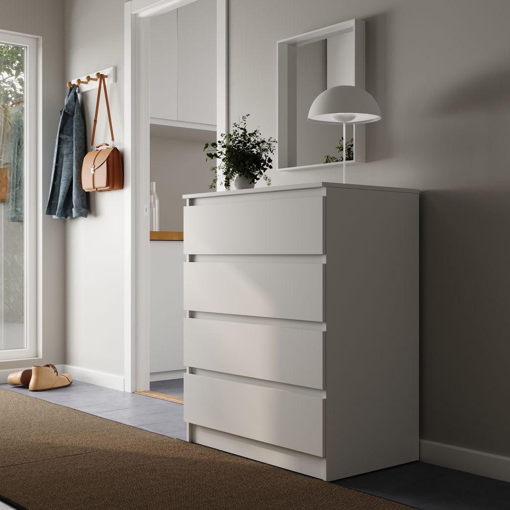 Kommode 80 cm Holz Schrank mit Sideboard Highboard Anrichte