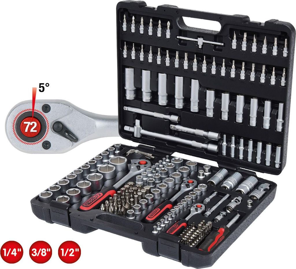 KS Tools 1/4 +3/8 +1/2 Steckschlüssel 179-tlg 917.0779 Produktbild 