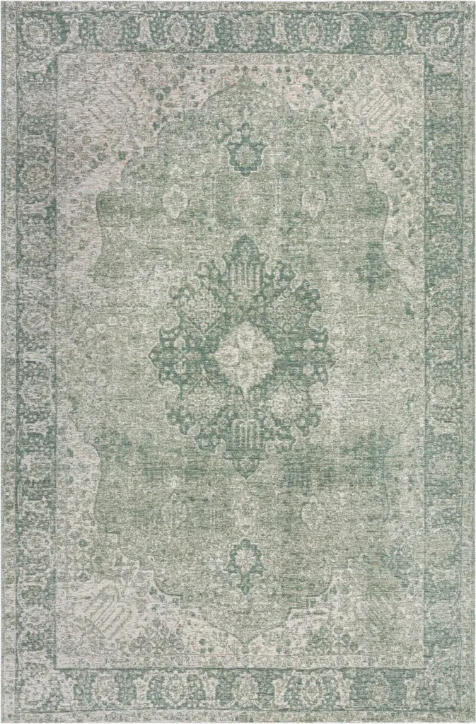 Tapis Manhattan Antique Green 200x290 cm : Élégance Moderne Salon