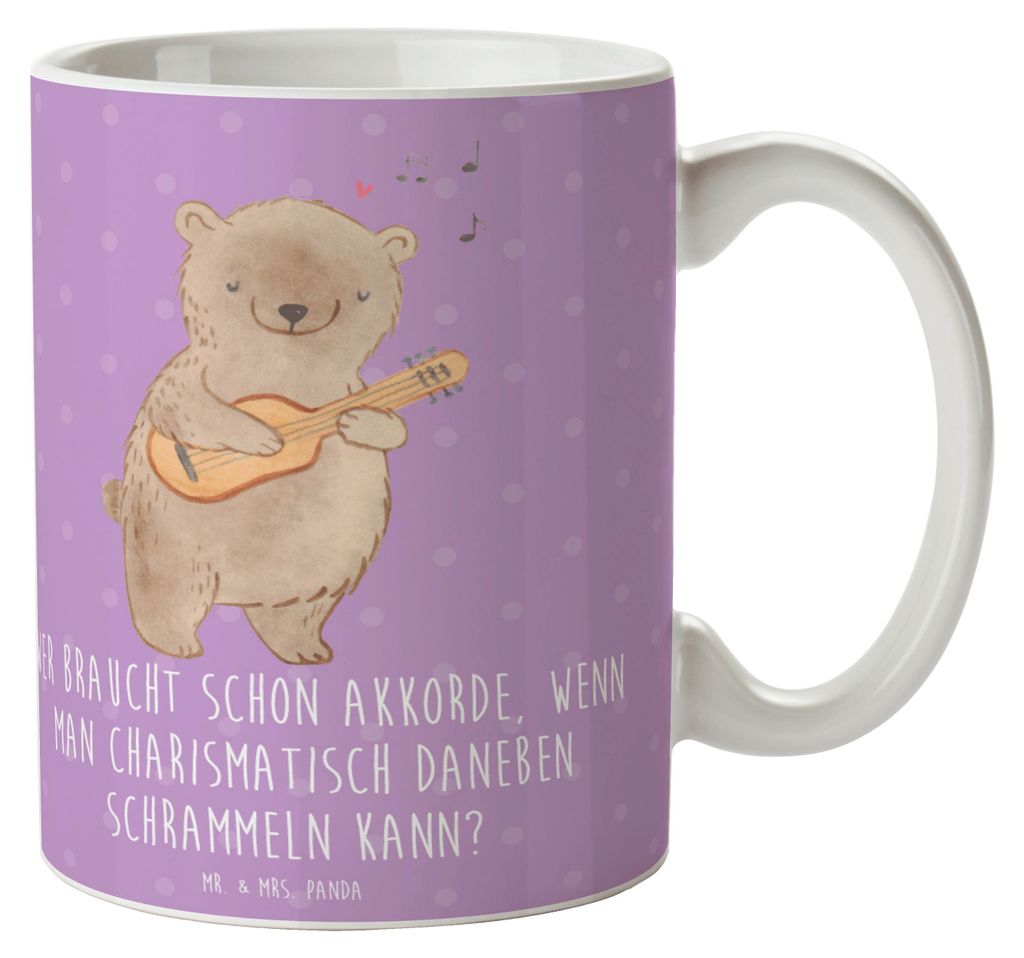 Mr. & Mrs. Panda Teetasse Charisma Gitarre - Lavendeltraum - Geschenk, Instrument, Elektrisch, Teebecher, Akustik, Kaffeetasse, Musik, Musiker, Lei...