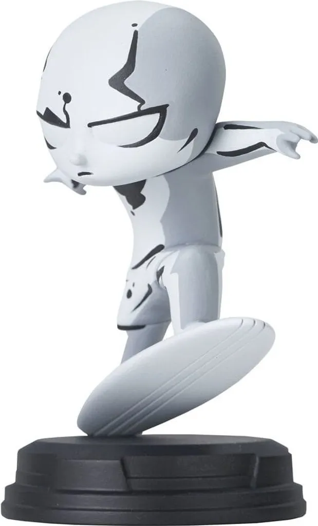 Figurine Marvel Silver Surfer Animé 10 cm - Design Rétro Chromé Unique