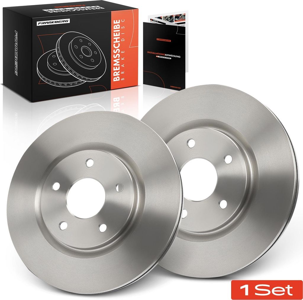 Frankberg 2x Bremsscheiben Vorderachse für Chrysler Grand Voyager V Dodge Journey Fiat Freemont Lancia MPV