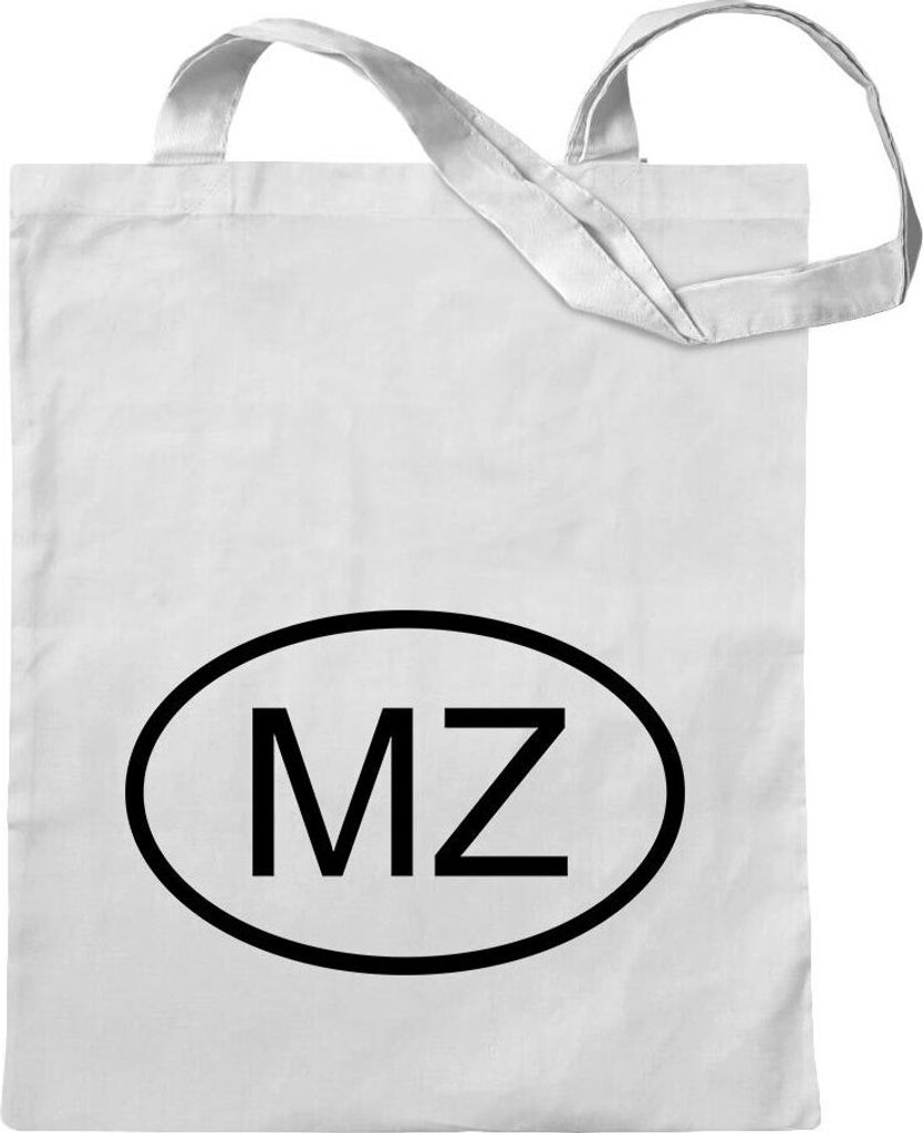 Kiwistar - Baumwolltasche - weiss - Mosambik MZ - Turnbeutel Fun Rucksack Sport Beutel Gymsack Ziehgurt