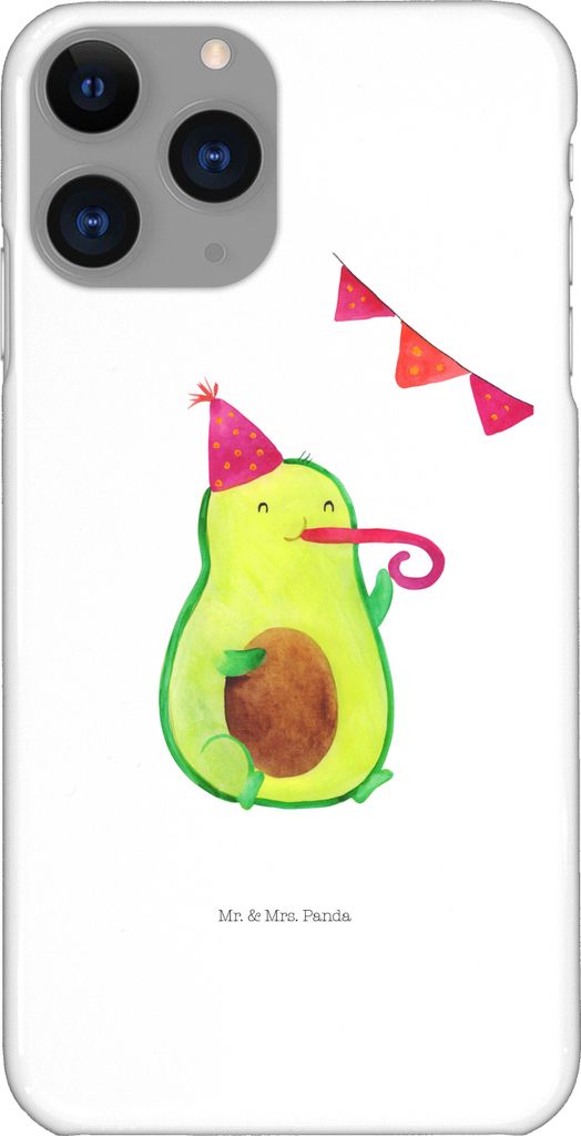 Mr. & Mrs. Panda Iphone 11 Pro Handyhülle Avocado Party - Weiß - Geschenk, Happy Birthday, Schulabschluss, Handy Case, Premium Kunststoff, Geburt...