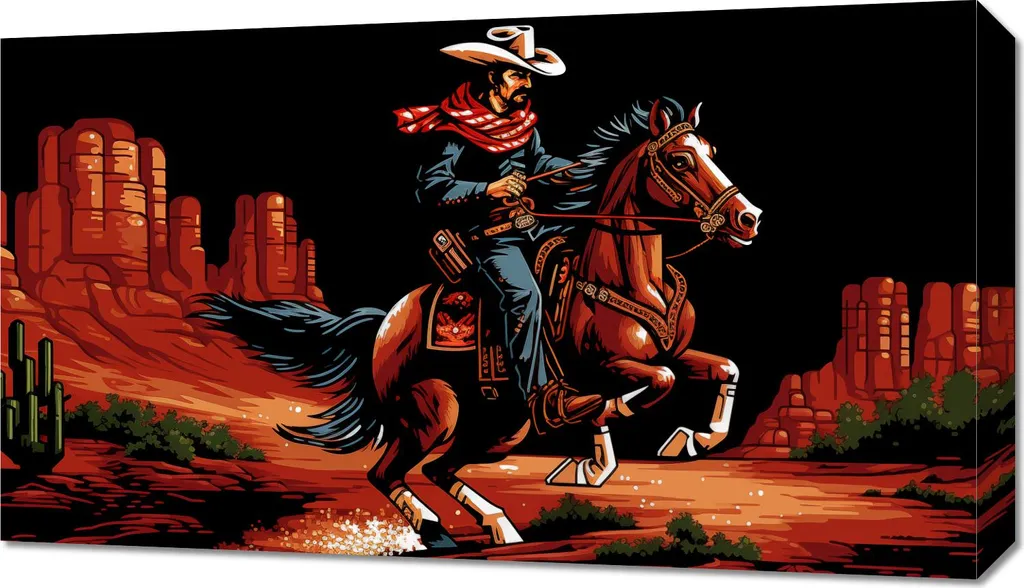 Tableau Panoramique pour Mur Vide - Image Galop Prairie 70 x 40 cm Design