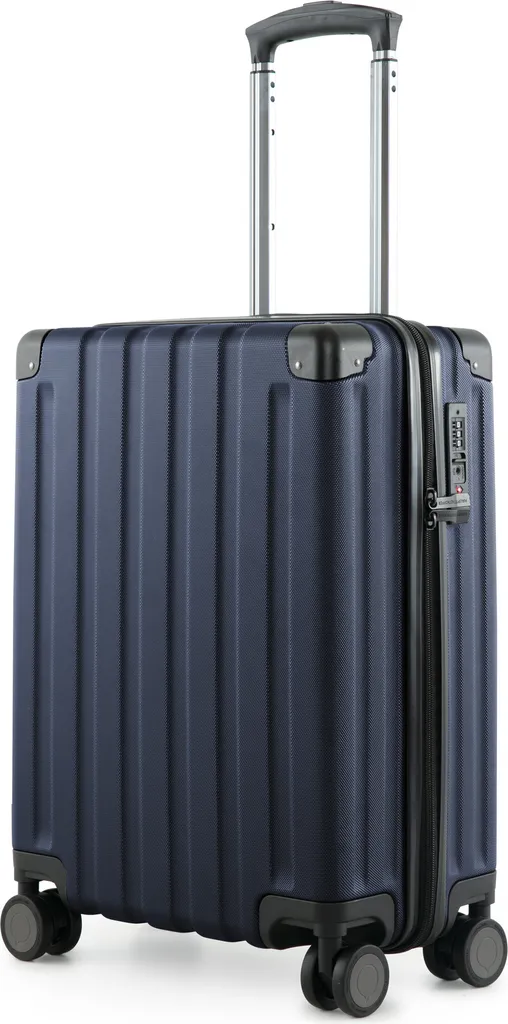 Trolley Aereo Q-Damm Blu Scuro 38L | Valigia Rigida 54cm TSA
