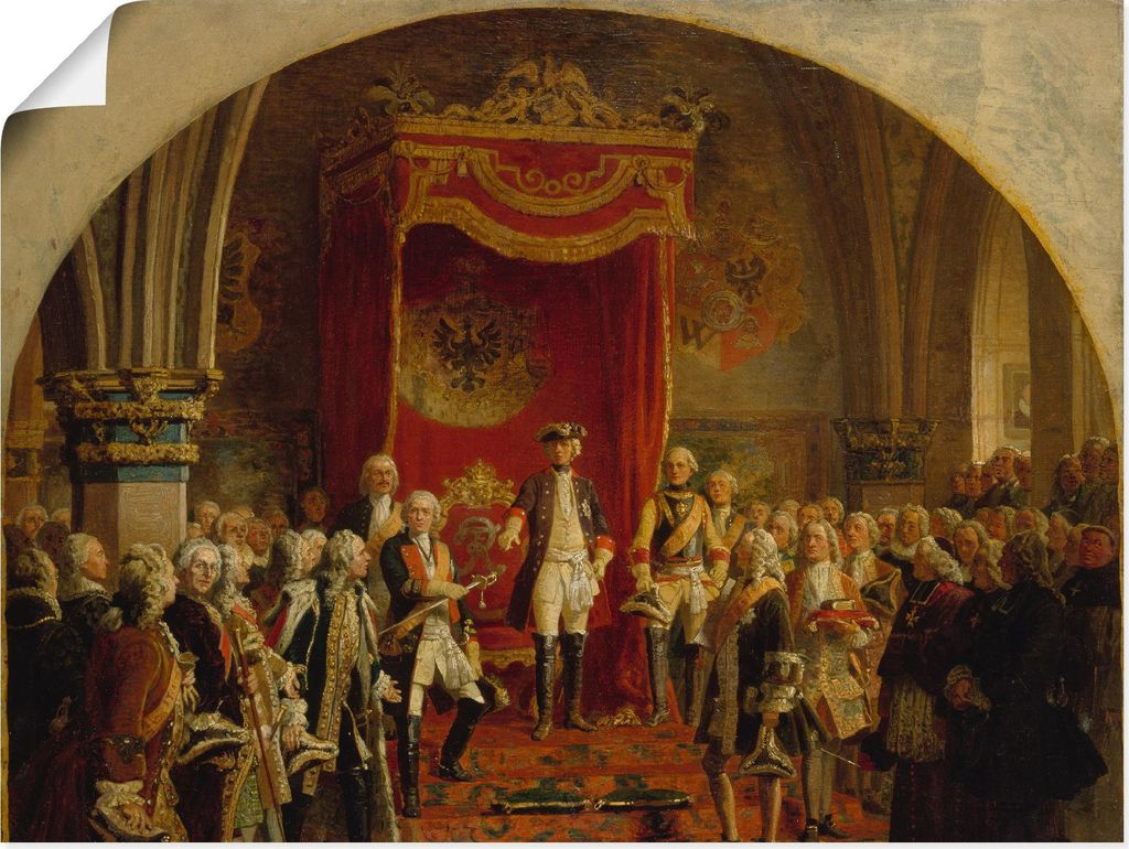 ARTland Poster Huldigung Friedrich dem Großen Größe: 60x45 cm