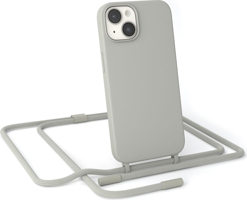 EAZY CASE Handykette Silikon Premium kompatibel mit Apple iPhone 14 Handyhülle mit Umhängeband, Handykordel mit Schutzhülle, Silikonhülle, Hül...