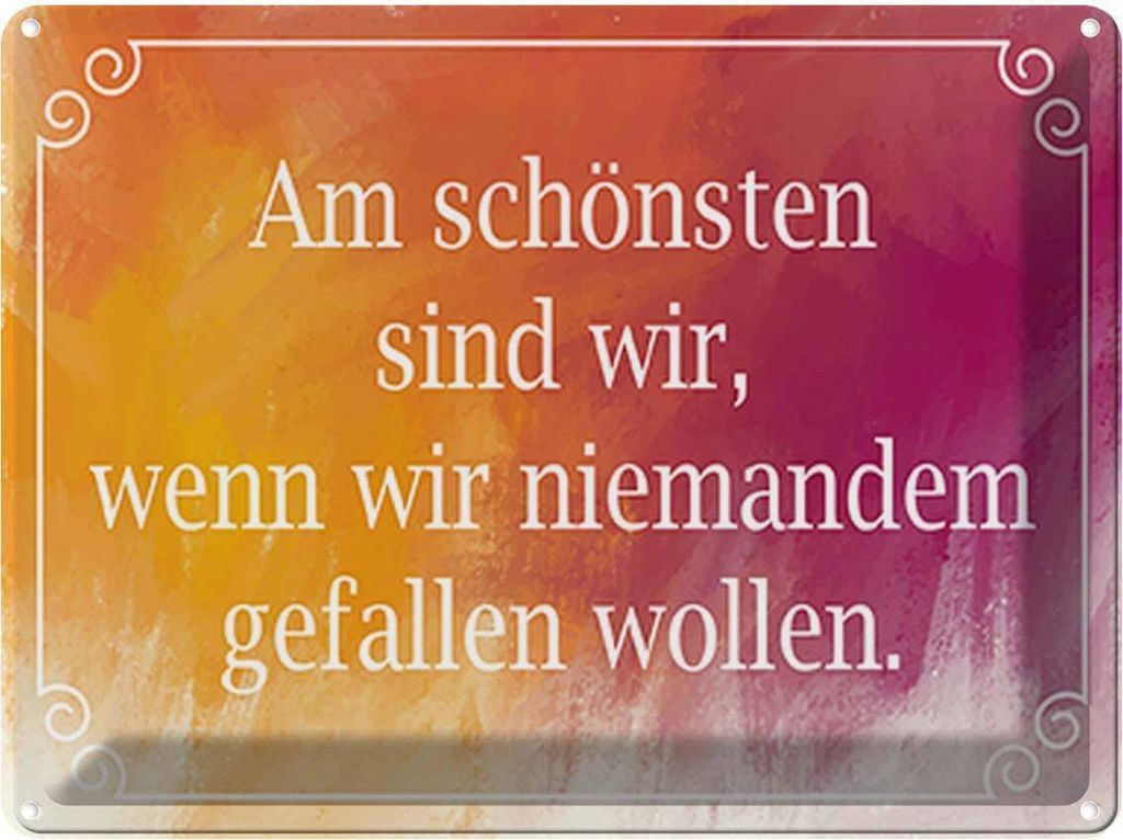 vianmo Blechschild 30x40 cm am schönsten sind wir wenn Spruch Zitat