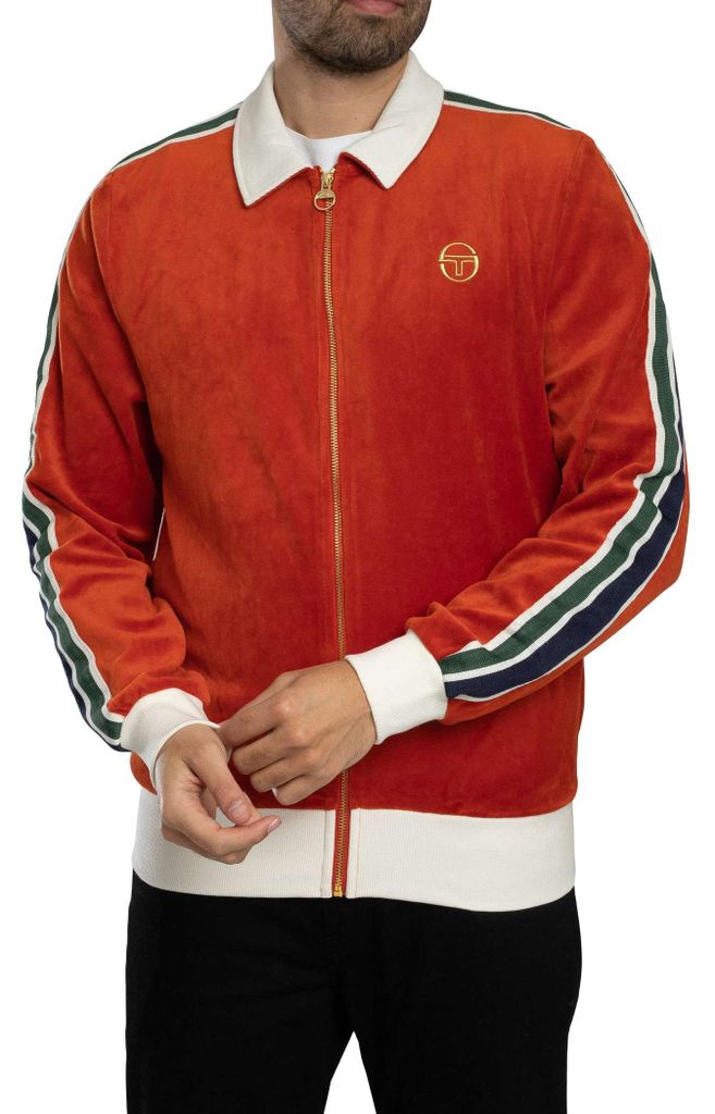 Sergio Tacchini Monte Velours-Trainingsjacke, Rot L