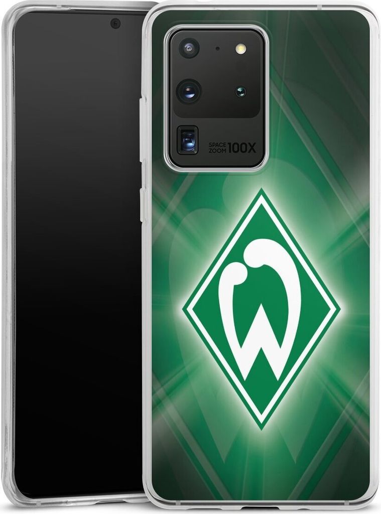 DeinDesign Handyhülle für Samsung Galaxy S20 Ultra Silikon Hülle Case Smartphone Schutzhülle Offizielles Lizenzprodukt SV Werder Bremen Wappen