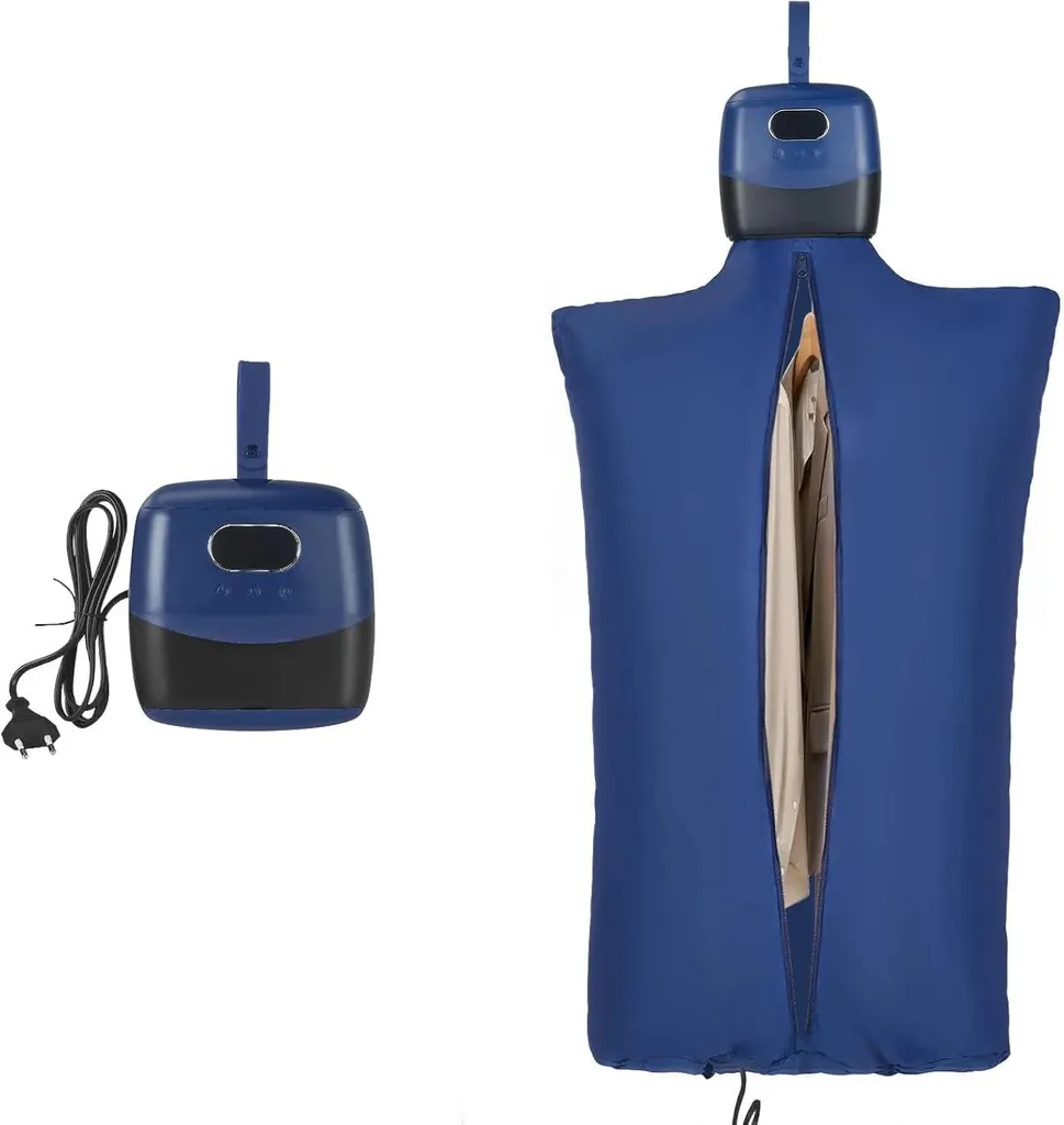 Armoire sèche-linge électrique pliable 1200W avec télécommande sans fil bleu