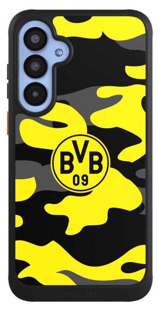 NIVOCASE Hülle für Samsung Galaxy A55 5G Handyhülle NIVOcore Case Schwarz BVB Borussia Dortmund Fanartikel