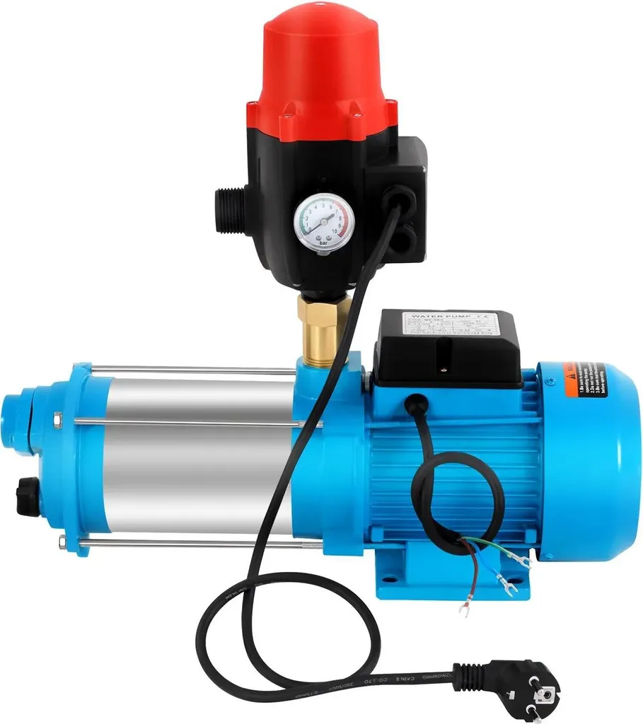 Pompe de jardin pour arrosage automatique 1300W 4000 l/h inox bleu et robuste