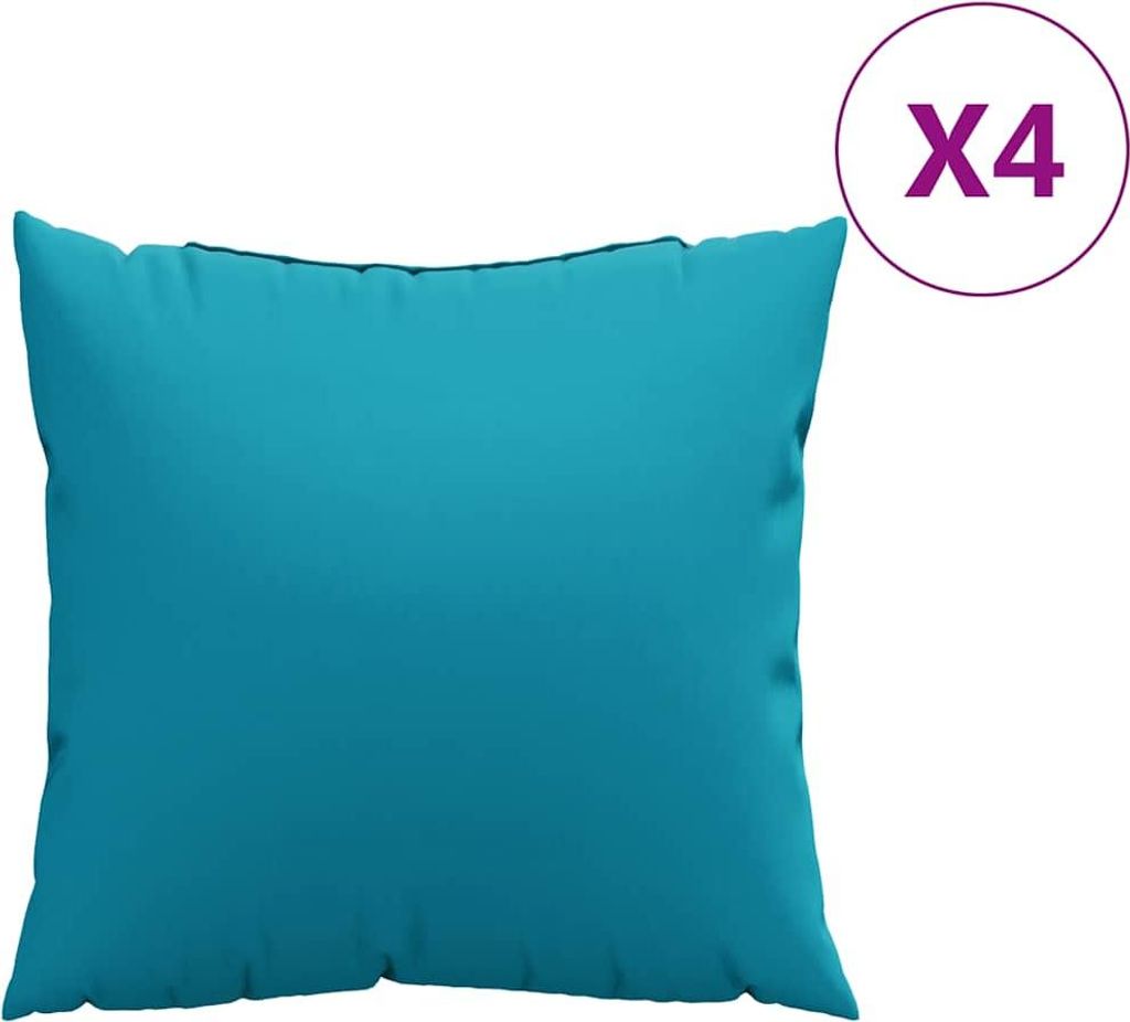 Sofakissen 4 Stk. Blau 40x40 cm Stoff