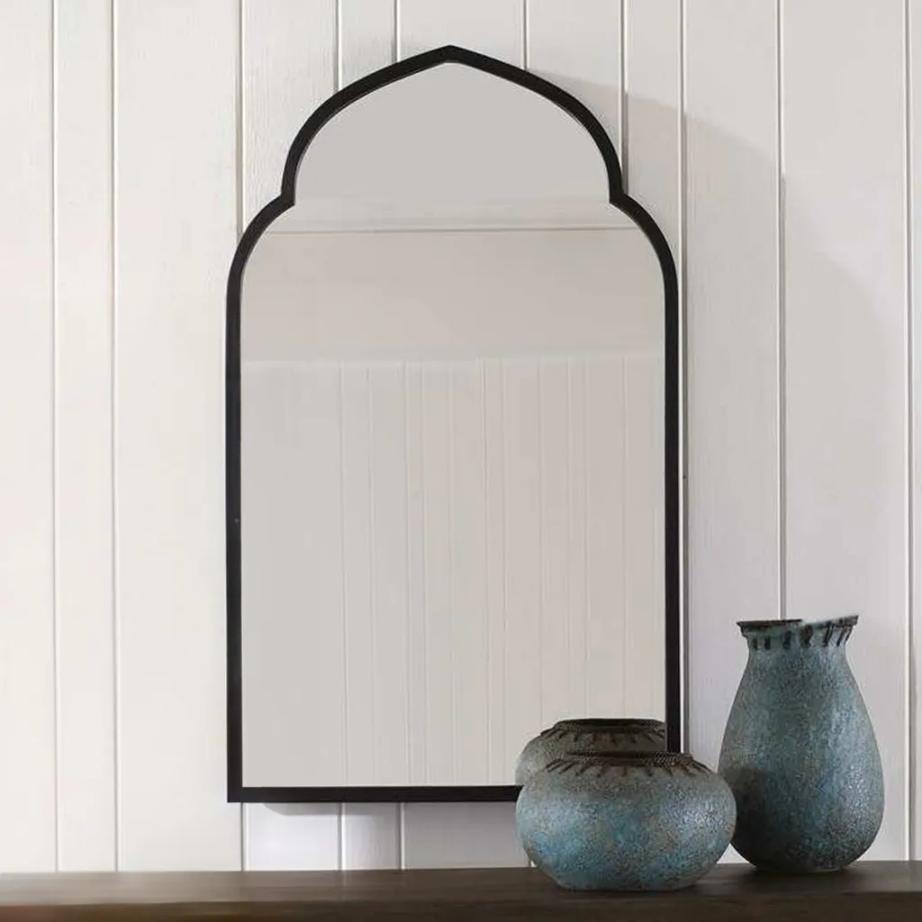 Miroir de salle de bain ou chambre Laki noir 60x90 cm Milton & Oldbrook