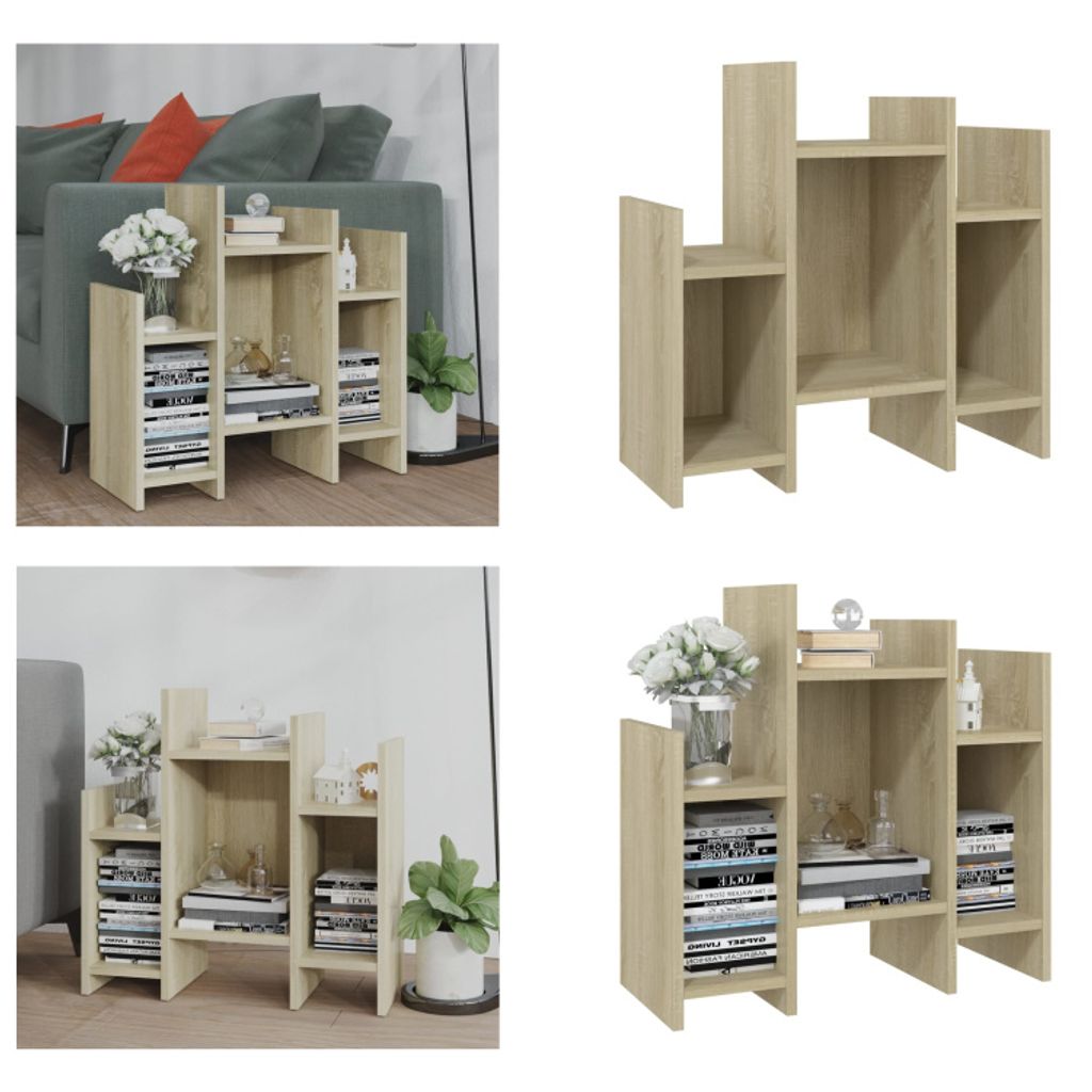 vidaXL Regalschrank Sonoma Eiche 60x26x60 cm Holzwerkstoff - Beistellschrank - Beistellschränke - Beistelltisch - Beistelltische