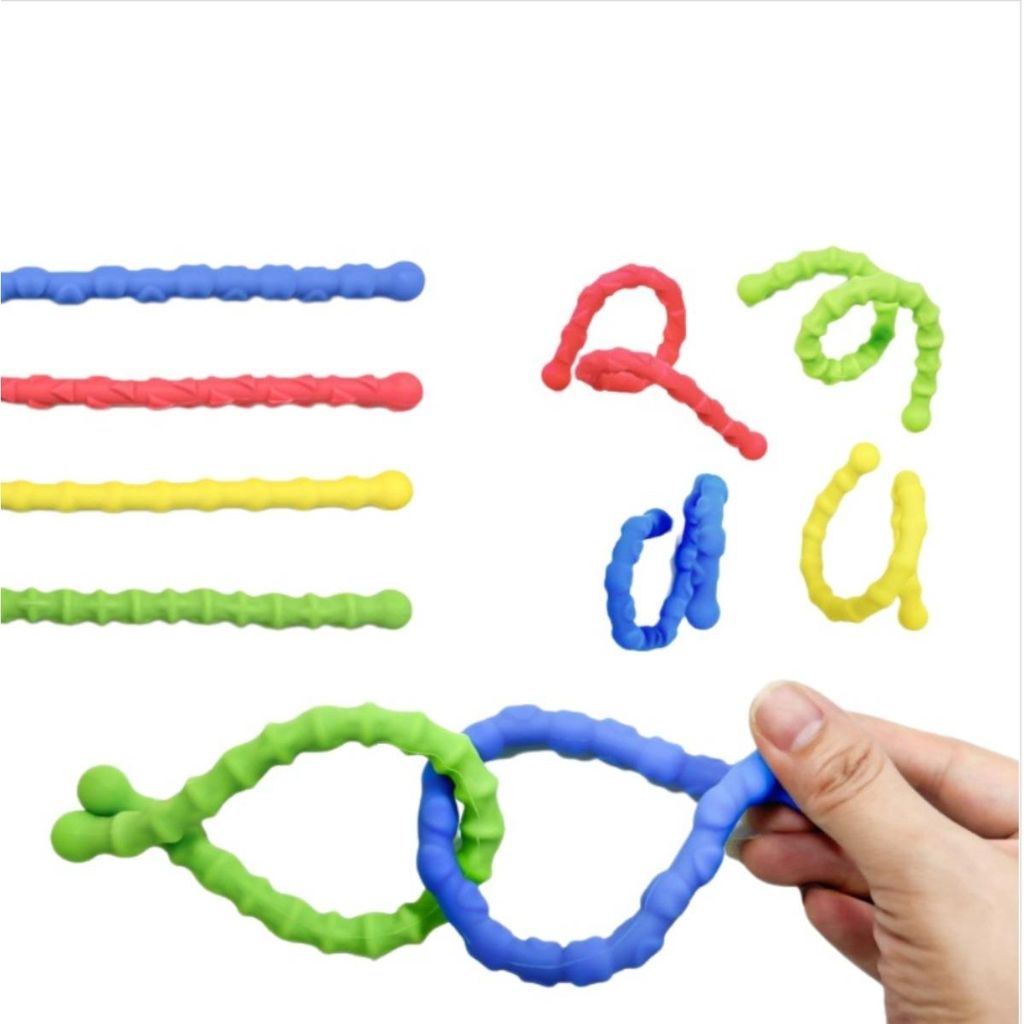 INF Pack de 4 Varillas Sensoriales de Silicona Giratorias - Imagen del producto 