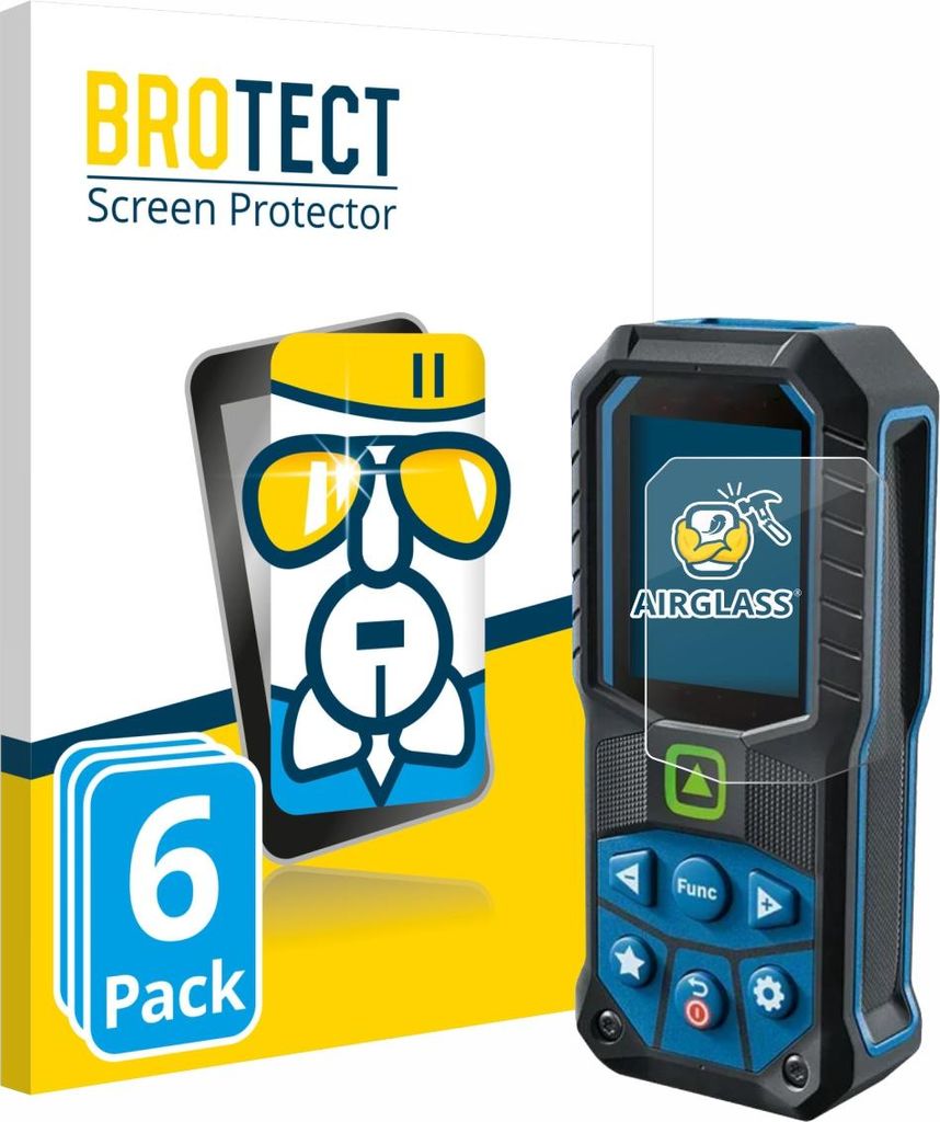 6x BROTECT Schutzglas für Bosch GLM 50-23 Schutzfolie Panzer Folie Glas Display Schutz klar