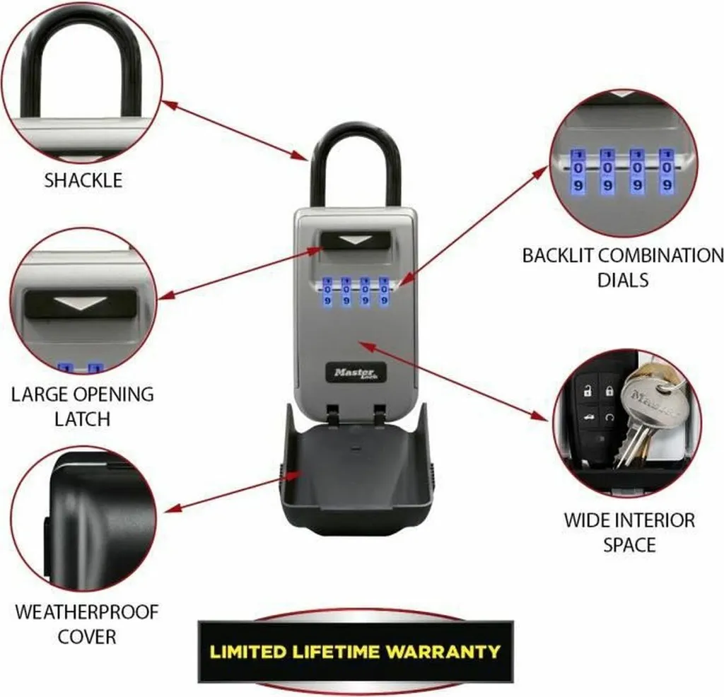Coffre à clés Select Access Master Lock 5424EURD avec anse amovible - 17