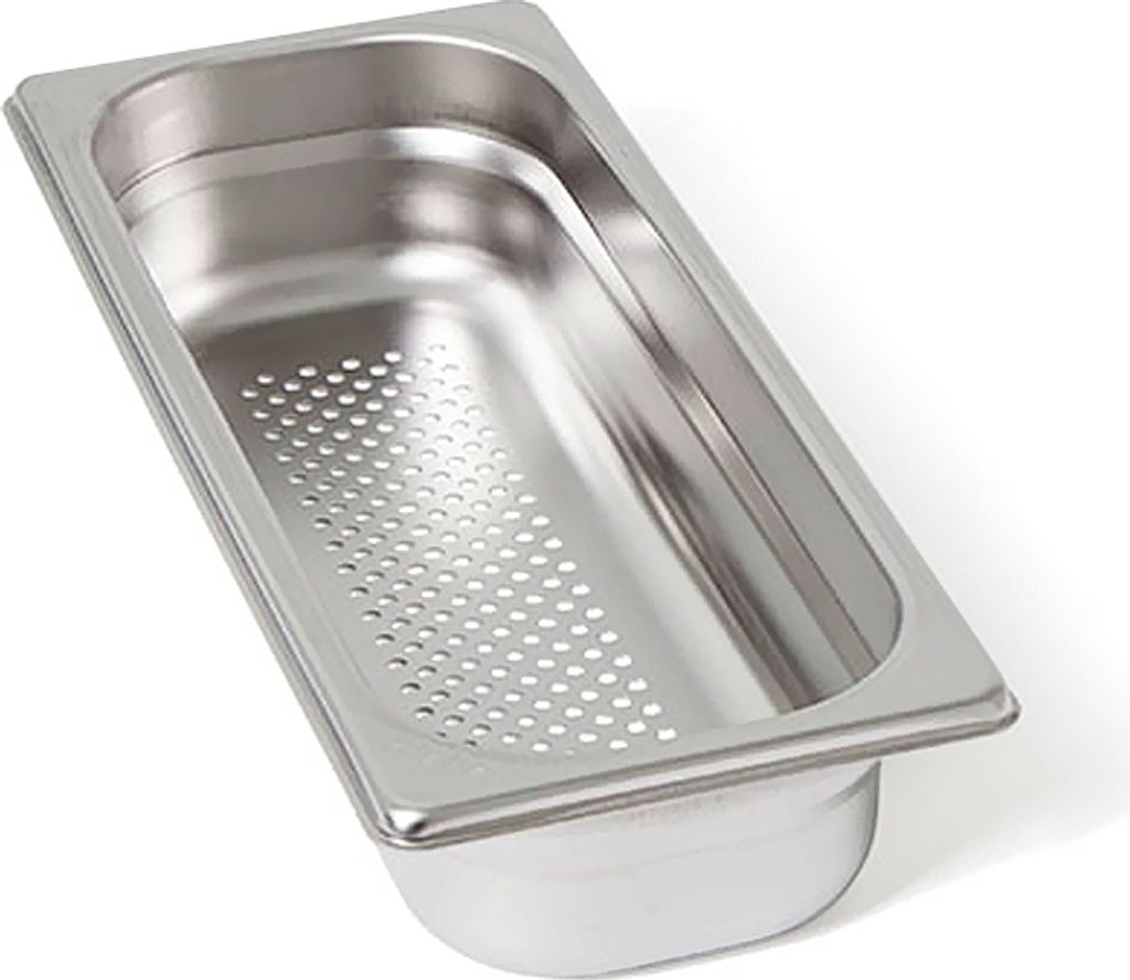 RIEBER Restebecken-Einsatz 84020150 aus Edelstahl für Waterstation classic 100 / Resteschale / Einsatz / GN 2/8 gelocht / Gastro - Behälter 7