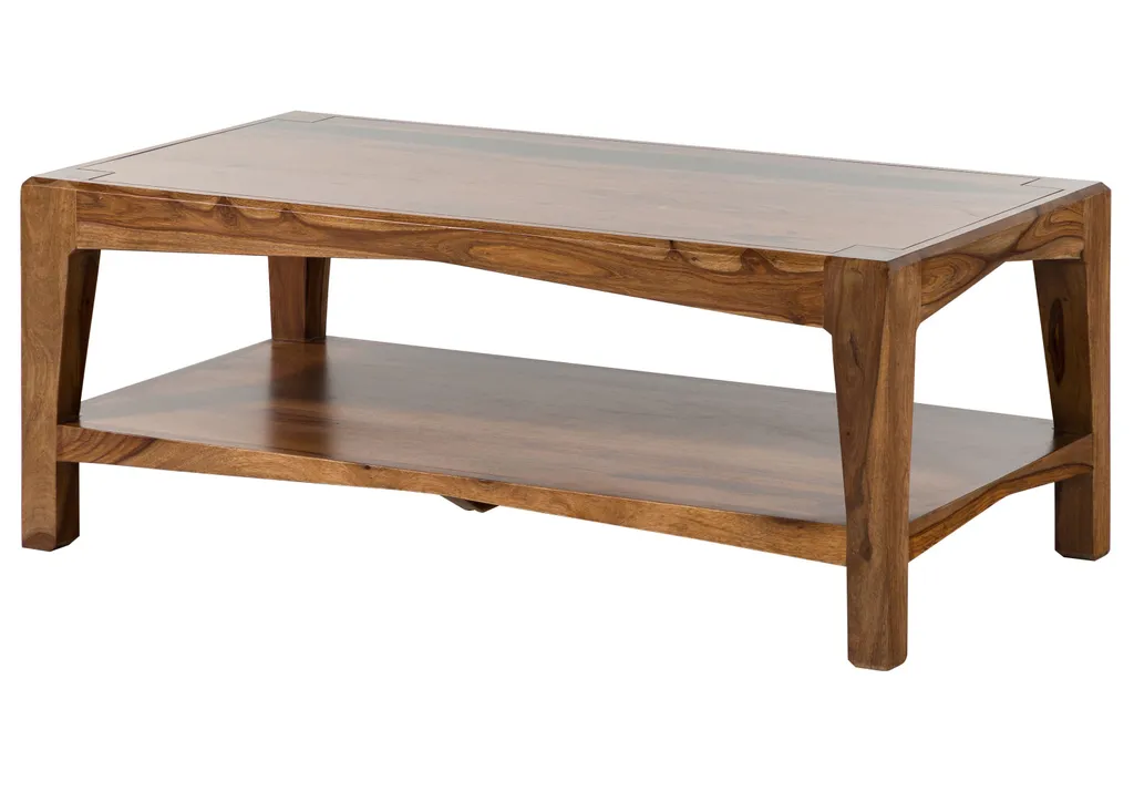 MASSIVMOEBEL24 ANCONA #201 Table basse sheesham laqué brun 115x60x45cm