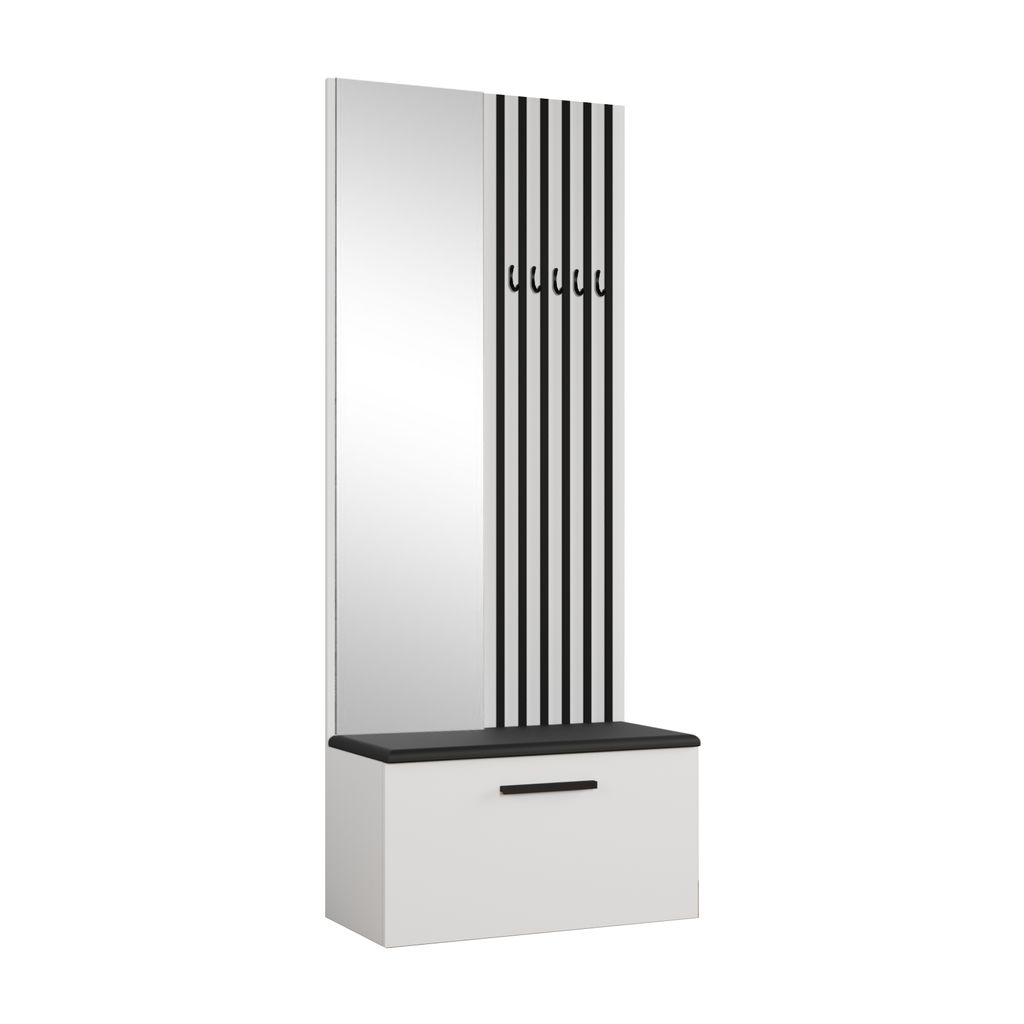 AX LIVING Kleiderschrank mit Spiegel Rosanno II - 80,6 cm Produktbild 
