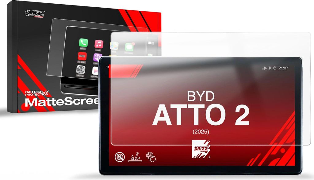 Matte Autodisplayfolie für BYD ATTO 2 12,8" (2025), Grizz Protector