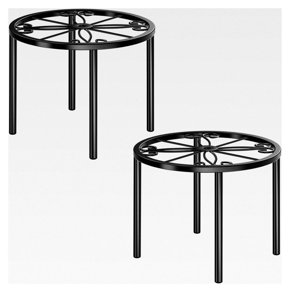 Pflanzenständer 2er-Set 20cm Metall-Blumenständer für Wohnzimmer, Schlafzimmer, Balkon und Garten