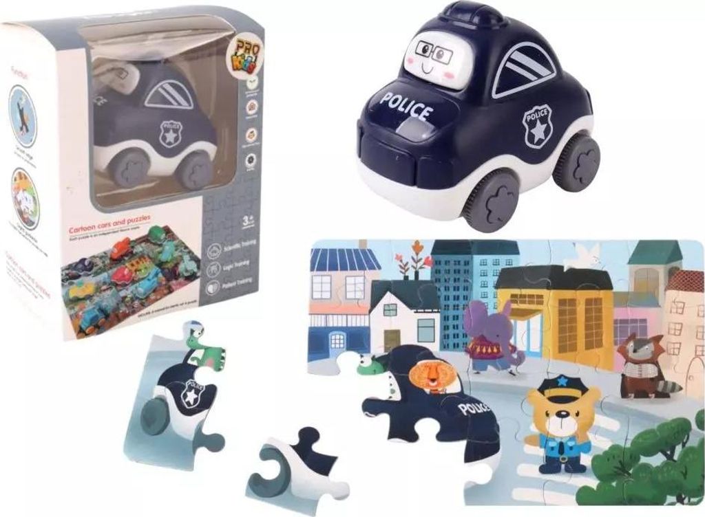 Auto puzzle Przygoda drogowa policja