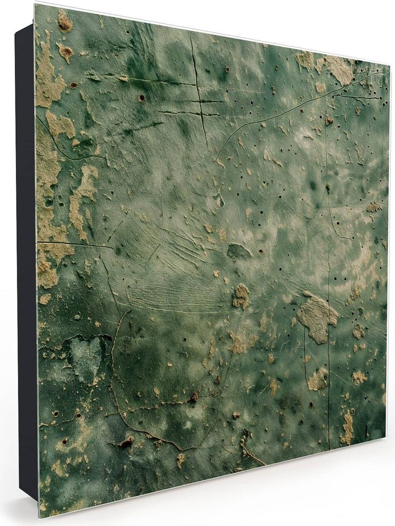 Nachbildung-Schlüsselkasten, Magnetpinnwand und Memoboard mit Glasfront Motiv Abblätternde Wandfarbe