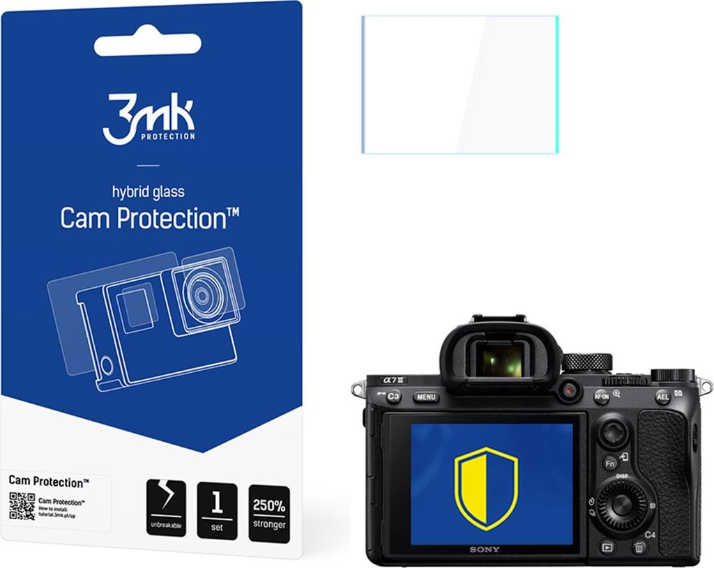 3mk Display Hybridglas Cam Protection für Sony Alpha 7 3gen transparent 0,16mm