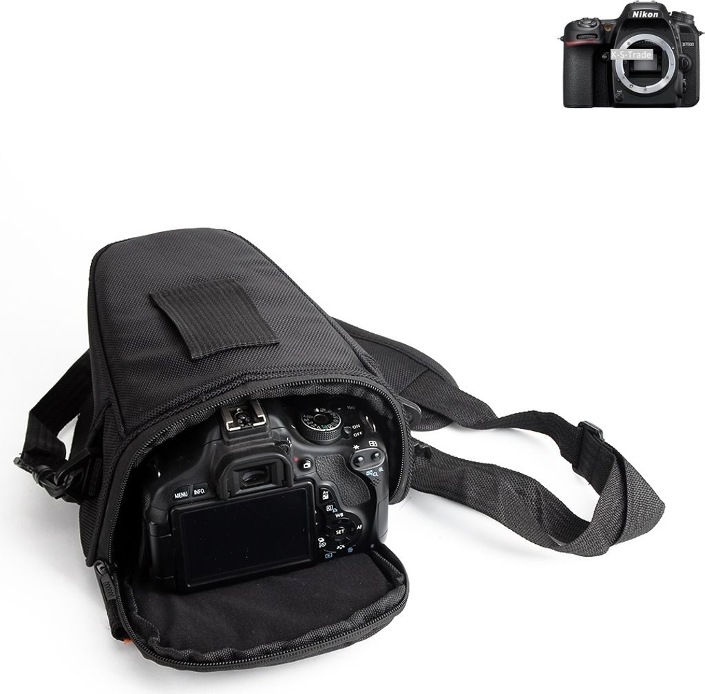 K-S-Trade Kameratasche Fototasche Schultertasche Umhängetasche kompatibel mit Nikon D7500 Colt für Systemkameras Schutzhülle bag Zubehörtasche