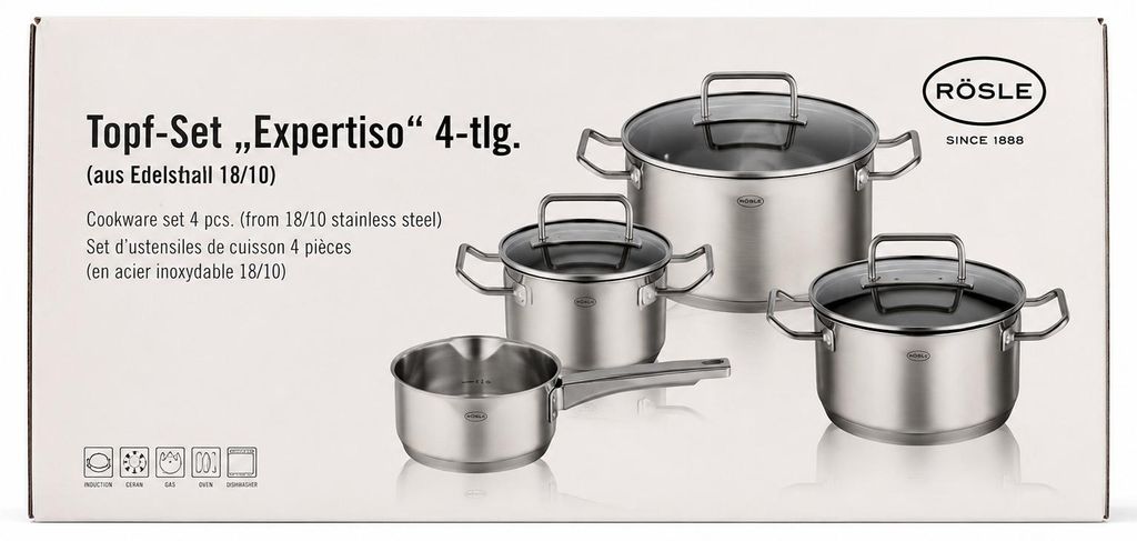 RÖSLE Topfset Kochtopf Set Expertiso 4-tlg. Induktion 91947