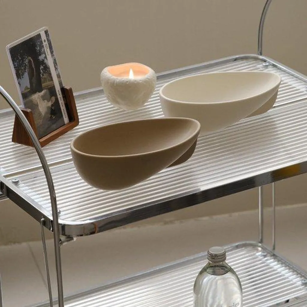 Panier à fruits solide et durable - Céramique crème mat style épuré
