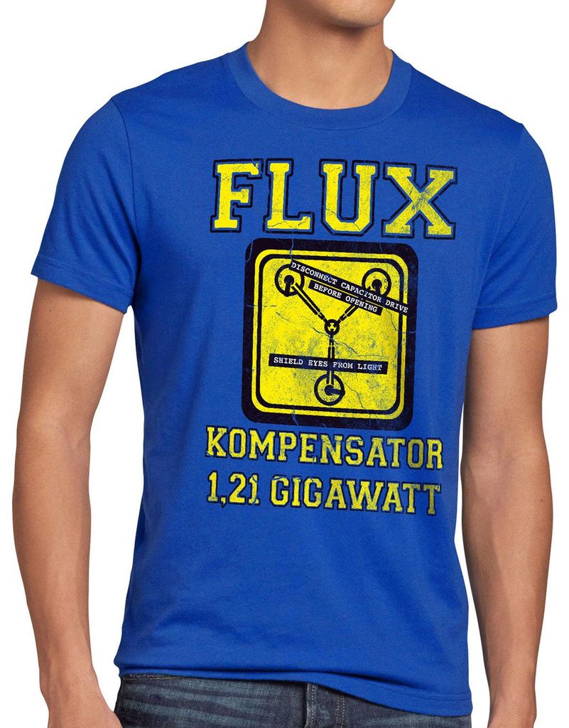 style3 Flux Kompensator Herren T-Shirt Game Gamer Zukunft Zurück Zeitreise