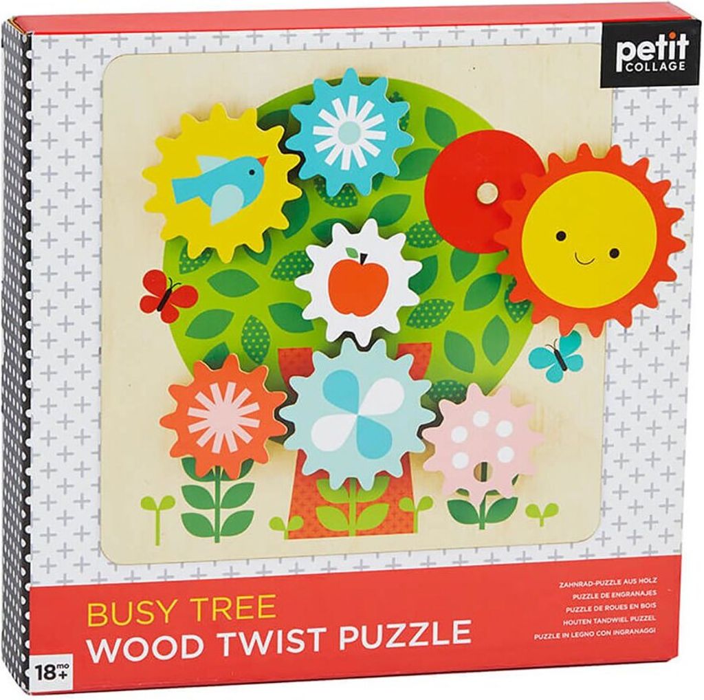Petit Collage Drehpuzzle Aus Holz: Geschäftiger Baum Produktbild 